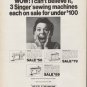 1972 Singer Sewing Machine Ad "WOW"