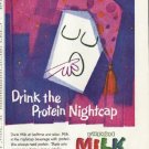 1961 American Dairy Association Ad "Protein Nightcap"