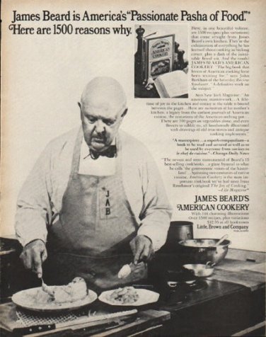 1972 James Beard's American Cookery Ad "Pasha of Food"