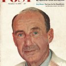 1956 Saturday Evening Post Cover Page "Adlai Stevenson" ~ October 6, 1956
