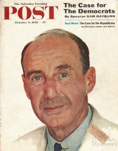 1956 Saturday Evening Post Cover Page "Adlai Stevenson" ~ October 6, 1956