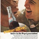 1964 Pepsi-Cola Ad "come alive"