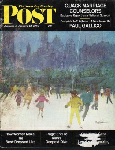 1963 Saturday Evening Post Cover Page ~ January 5, 1963