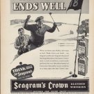 1937 Seagram's Crown Whiskey Ad "All's Well"