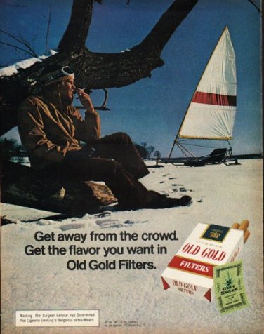 1972 Old Gold Cigarettes Ad "Get away"