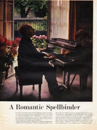 1961 Artur Rubinstein Article "Romantic Spellbinder"