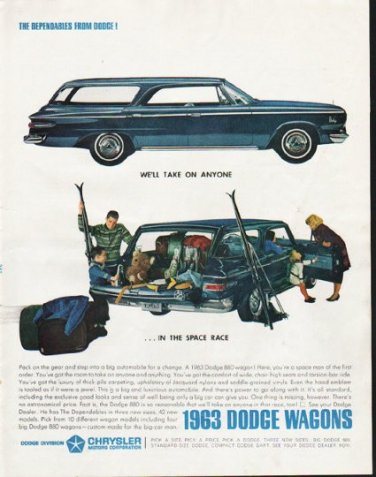 1963 Dodge Wagons Ad "take on anyone"