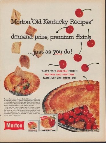 1960 Morton Pie Ad "Old Kentucky Recipes"