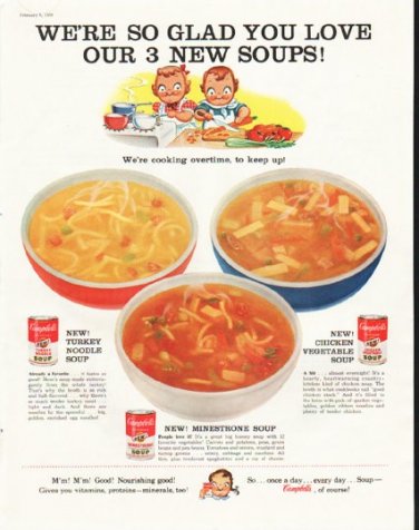 1958 Campbell's Soup Ad "so glad"