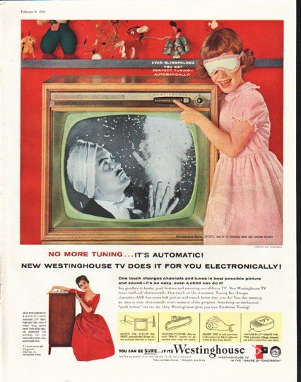 1958 Westinghouse Television Ad 