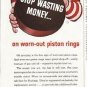 1956 Hastings Piston Rings Ad "Stop wasting money"