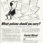 1956 Central Mutual Insurance Company Ad "Which policies"