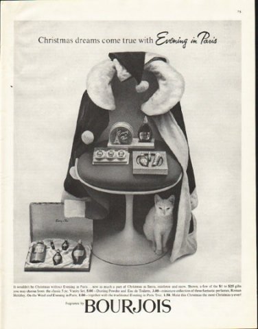 1961 Bourjois Ad "Christmas dreams"