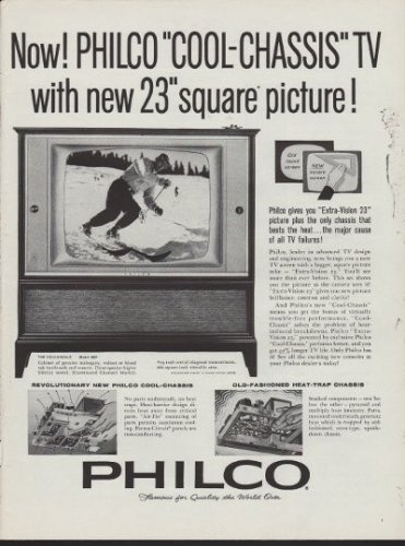 1960 Philco Television Ad "Cool-Chassis TV"