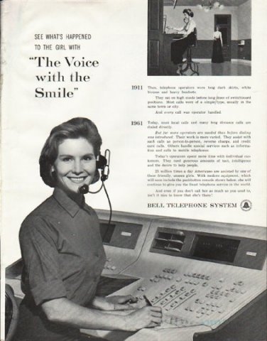1961 Bell Telephone System Ad "The Voice"