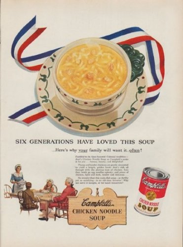 1951 Campbell's Soup Ad "Six Generations"