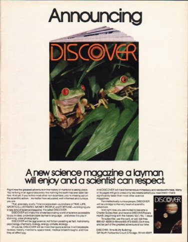 1980 Discover Magazine Ad "Announcing"