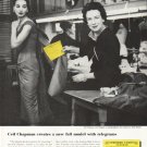 1956 Western Union Ad "Ceil Chapman"