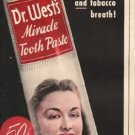 1948 Dr. West's Tooth Paste Ad "Package of Smiles"