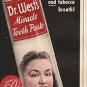 1948 Dr. West's Tooth Paste Ad "Package of Smiles"