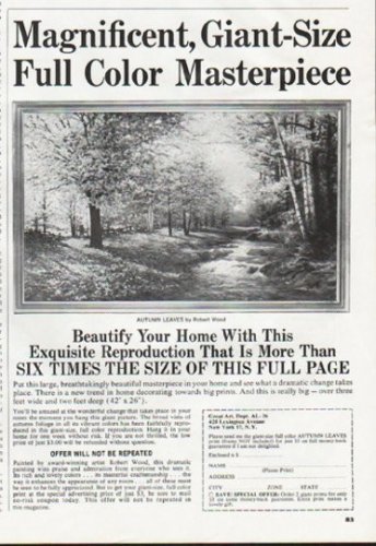 1965 Great Art Ad "Full Color Masterpiece"