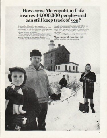 1965 Metropolitan Life Ad "keep track of you"