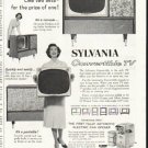 1958 Sylvania TV Ad "Like two sets"