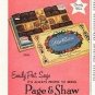 1956 Page & Shaw Ad "Emily Post Says"