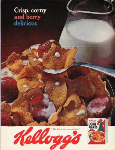 1965 Kellogg's Ad "Crisp, corny"