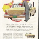 1958 Chevrolet Biscayne Ad "being looked at" ~ (model year 1958)
