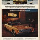 1973 Ford Galaxie Ad "Quiet is the sound" ~ (model year 1973)