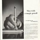 1956 New England Life Ad "magic pencil"