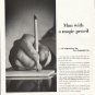 1956 New England Life Ad "magic pencil"