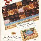 1958 Page & Shaw Ad "The Nicest Chocolates"