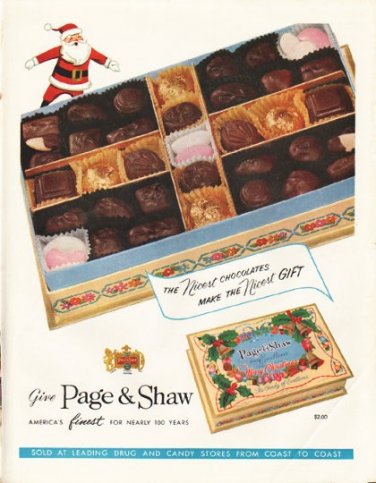 1958 Page & Shaw Ad "The Nicest Chocolates"