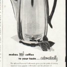 1956 Universal Coffeematic Ad "Flavor-Selector"