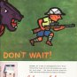 1956 Johnson & Johnson Ad "Don't Wait"