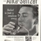 1958 Alka-Seltzer Ad "swallow away"