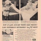 1953 Pepperell Fabrics Ad "No Wrinkles"