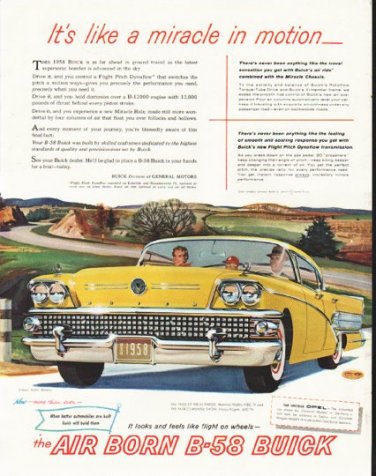 1958 Buick Ad "like a miracle" ~ (model year 1958)