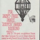 1961 Scotch Brand Ad "For Paint-Free Panes"