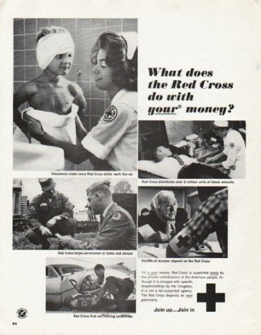 1965 Red Cross Ad "What does the Red Cross do"