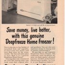 1953 Deepfreeze Home Freezer Ad "Save Money"