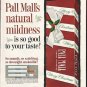 1961 Pall Mall Cigarettes Ad "natural mildness"