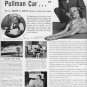1937 Pullman Company Train Cars Ad "Heap O' Livin'"