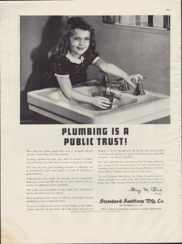 1938 Standard Sanitary Mfg. Co. Ad "Trust"