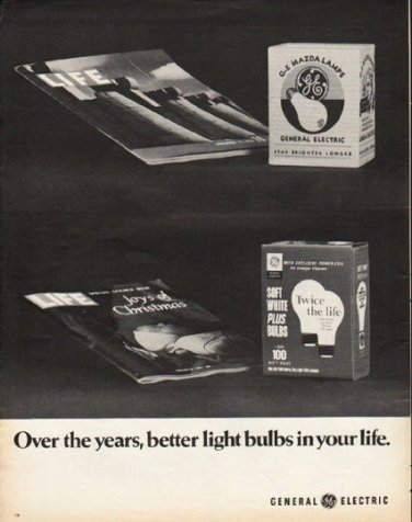 1972 General Electric Ad "Over the years"