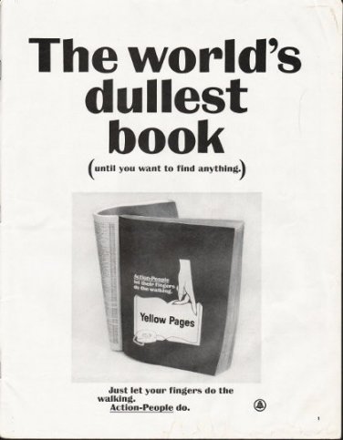 1964 Yellow Pages Ad "world's dullest book"