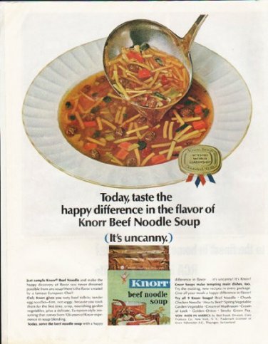 1964 Knorr Soup Ad "Beef Noodle"