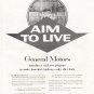 1958 General Motors Ad "Aim to Live"